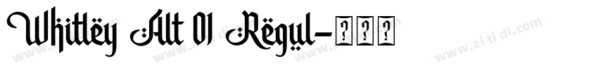 Whitley Alt 01 Regul字体转换